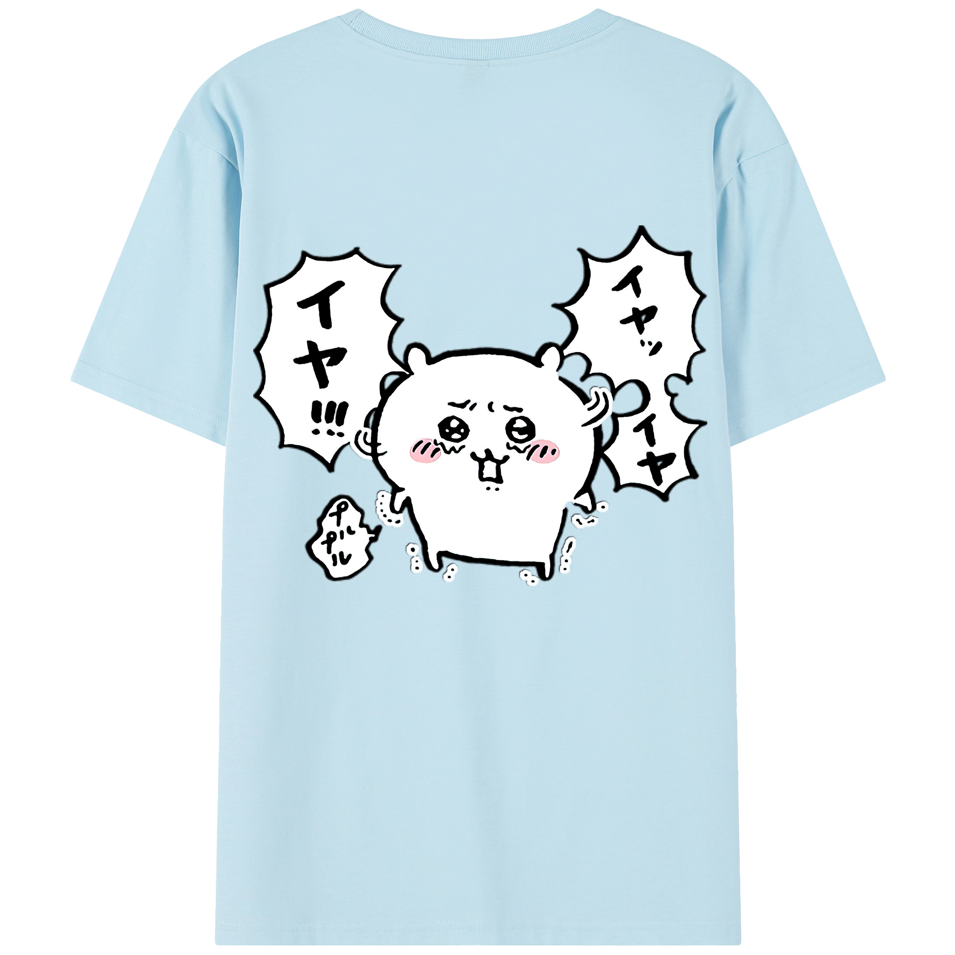 （画像用） ちいかわ ちいかわ Chii-kawa chiikawa 綿100％半袖Tシャツ（背面プリント）